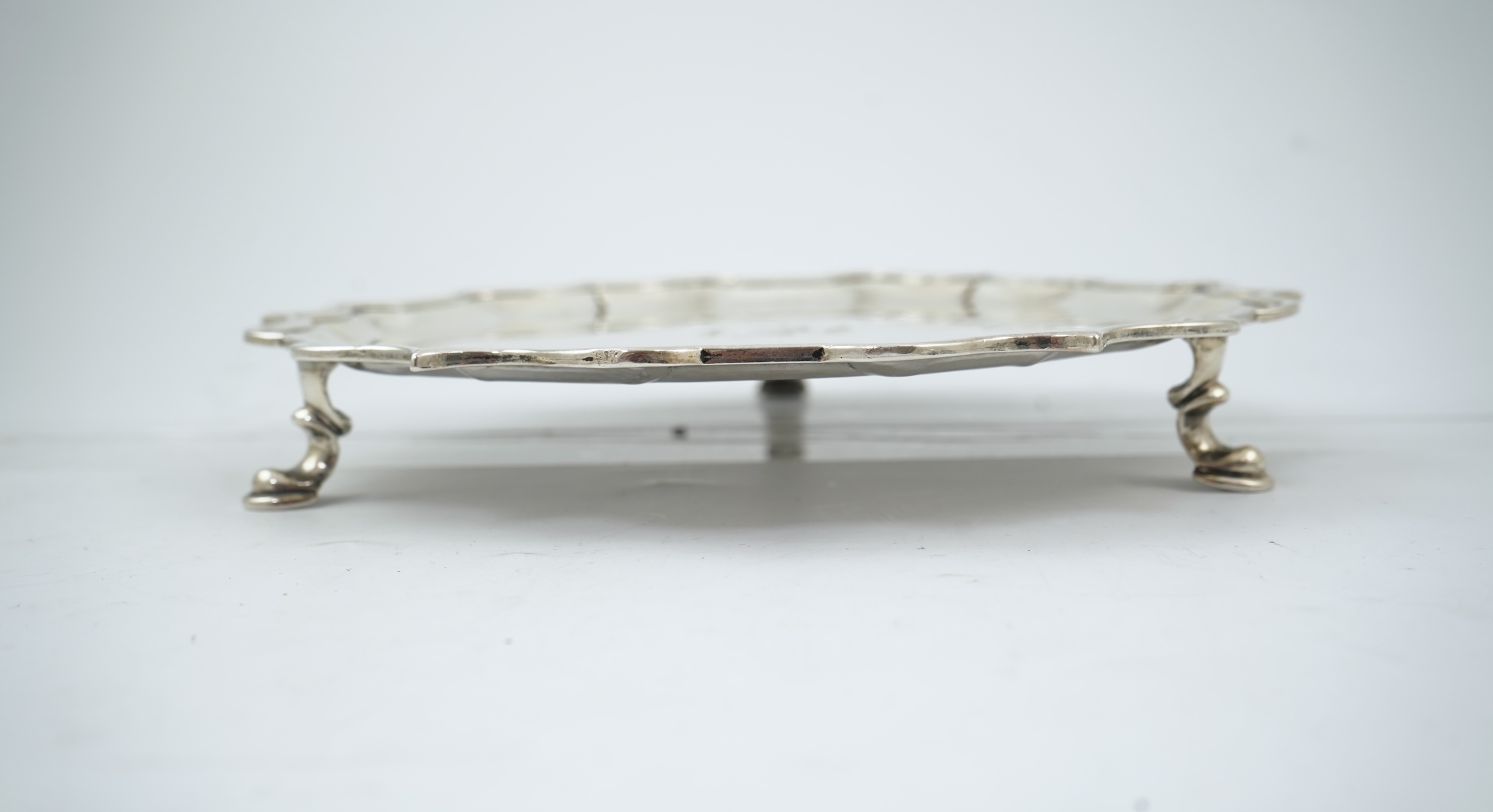 A George II silver salver, by Joseph Sanders